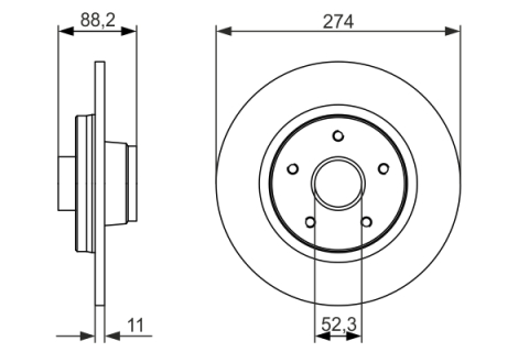 Disc frana BOSCH 0986479695 [1]