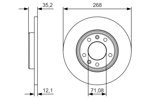 Disc frana BOSCH 0986479C24 [4]