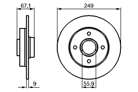 Disc frana BOSCH 0986479219 [1]