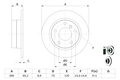 Disc frana BOSCH 0986479217 [3]