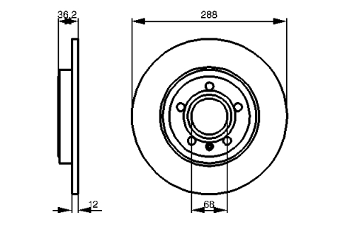 Disc frana BOSCH 0986479252 [3]