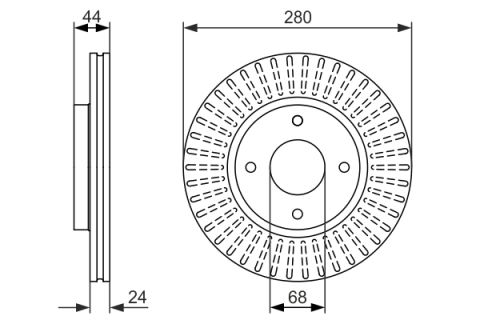 Disc frana BOSCH 0986479737 [3]