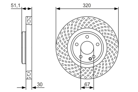 Disc frana BOSCH 0986479A59 [2]