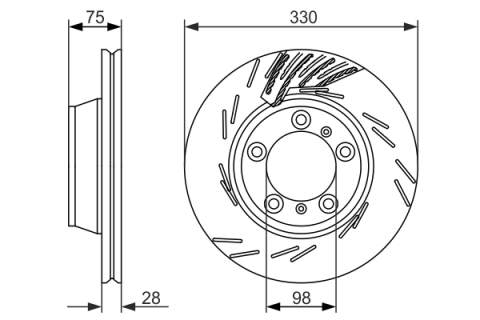 Disc frana spate stanga BOSCH 0986479732 [4]