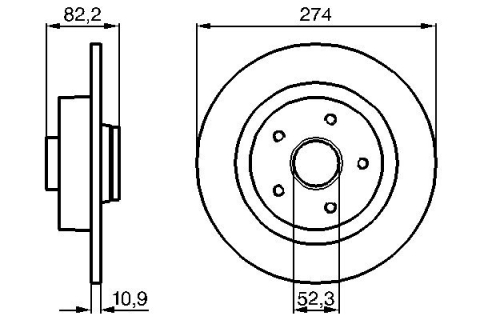 Disc frana BOSCH 0986478744 [3]
