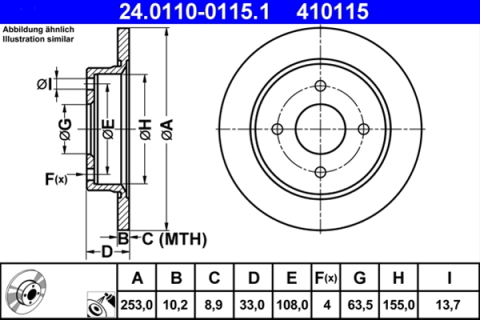 Piese auto - Disc frana ATE 24.0110-0115.1