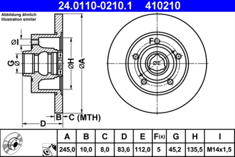 Piese auto - Disc frana ATE 24.0110-0210.1