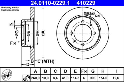 Piese auto - Disc frana ATE 24.0110-0229.1