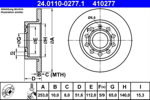 Piese auto - Disc frana ATE 24.0110-0277.1
