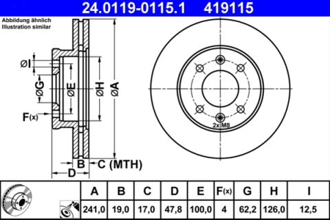 Piese auto - Disc frana ATE 24.0119-0115.1