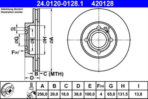 Piese auto - Disc frana ATE 24.0120-0128.1