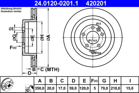Piese auto - Disc frana ATE 24.0120-0201.1