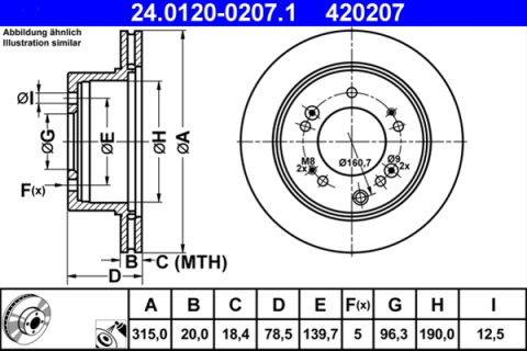 Piese auto - Disc frana ATE 24.0120-0207.1
