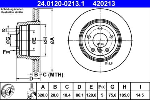 Piese auto - Disc frana ATE 24.0120-0213.1