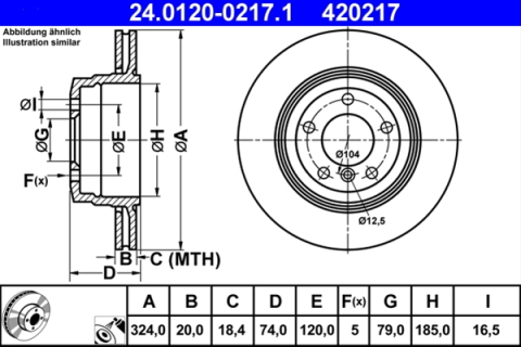 Piese auto - Disc frana ATE 24.0120-0217.1
