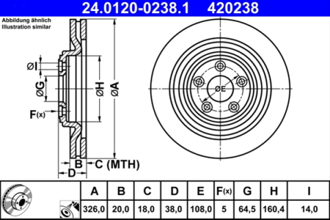 Piese auto - Disc frana ATE 24.0120-0238.1