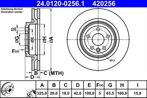 Piese auto - Disc frana ATE 24.0120-0256.1