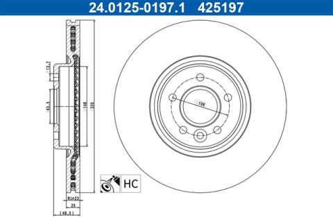 Piese auto - Disc frana ATE 24.0125-0197.1