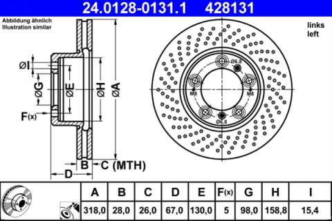Piese auto - Disc frana ATE 24.0128-0131.1