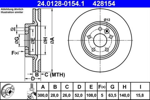 Piese auto - Disc frana ATE 24.0128-0154.1