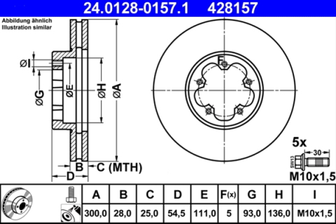 Piese auto - Disc frana ATE 24.0128-0157.1
