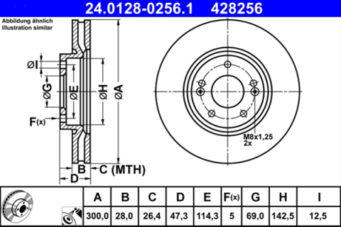 Piese auto - Disc frana ATE 24.0128-0256.1