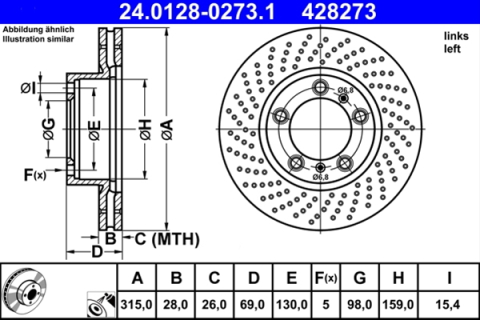 Piese auto - Disc frana ATE 24.0128-0273.1