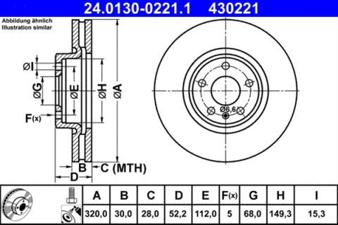 Piese auto - Disc frana ATE 24.0130-0221.1