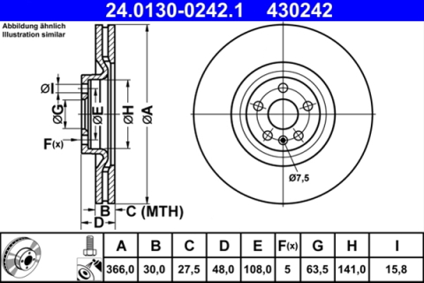 Disc frana ATE 24.0130-0242.1 [0]