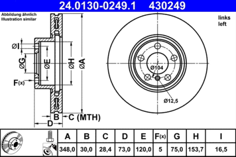 Disc frana ATE 24.0130-0249.1 [0]