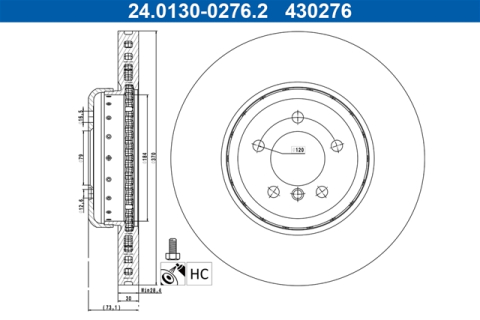 Piese auto - Disc frana ATE 24.0130-0276.2