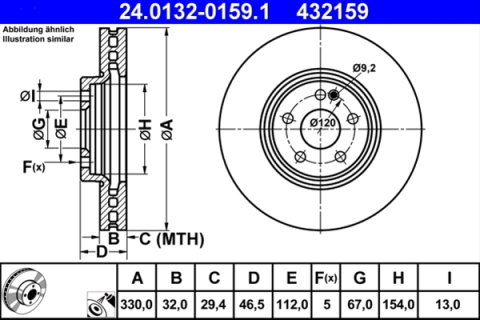 Discuri frana - Disc frana ATE 24.0132-0159.1