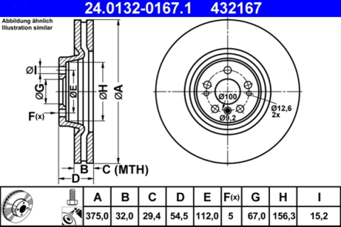 Discuri frana - Disc frana ATE 24.0132-0167.1
