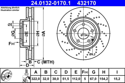Discuri frana - Disc frana ATE 24.0132-0170.1