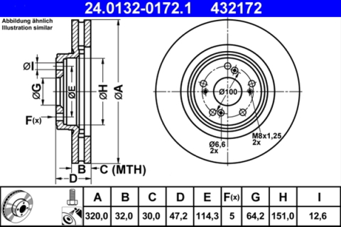 Discuri frana - Disc frana ATE 24.0132-0172.1
