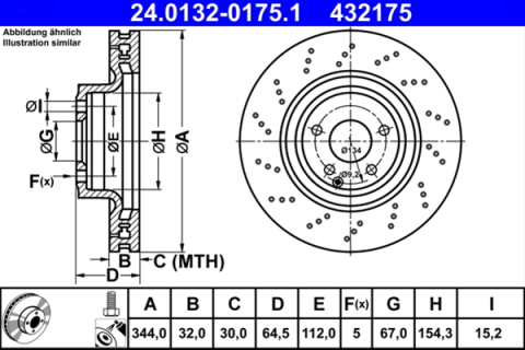 Discuri frana - Disc frana ATE 24.0132-0175.1