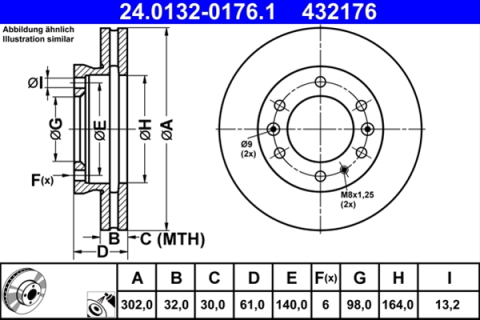 Discuri frana - Disc frana ATE 24.0132-0176.1