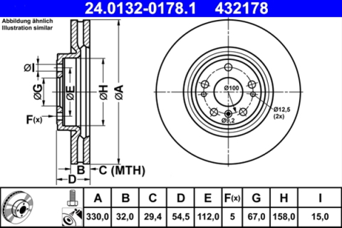 Discuri frana - Disc frana ATE 24.0132-0178.1