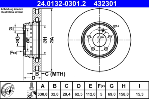 Discuri frana - Disc frana ATE 24.0132-0301.2