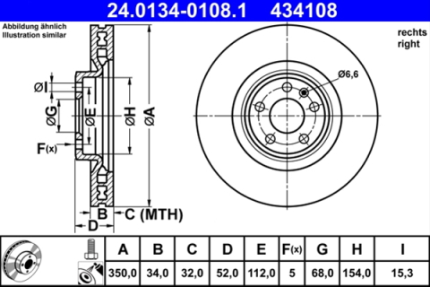 Discuri frana - Disc frana ATE 24.0134-0108.1
