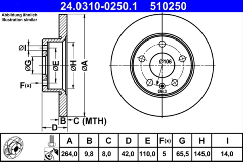 Disc frana ATE 24.0310-0250.1 [0]