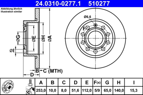 Discuri frana - Disc frana ATE 24.0310-0277.1