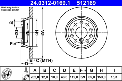 Discuri frana - Disc frana ATE 24.0312-0169.1