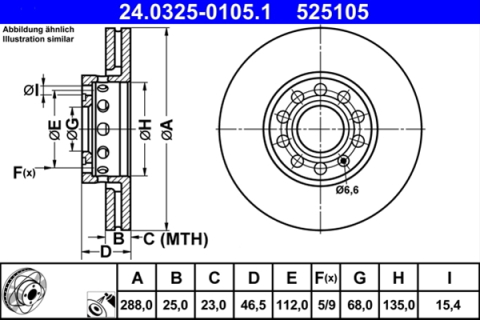 Disc frana ATE 24.0325-0105.1 [0]
