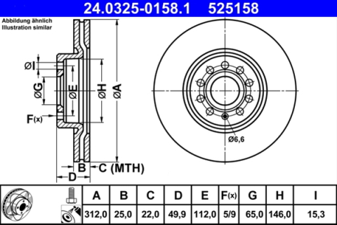 Discuri frana - Disc frana ATE 24.0325-0158.1