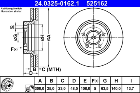 Discuri frana - Disc frana ATE 24.0325-0162.1