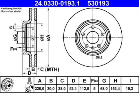 Piese auto - Disc frana ATE 24.0330-0193.1