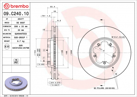 Disc frana BREMBO 09.C240.10 [1]
