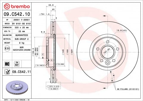 Discuri frana - Disc frana BREMBO 09.C542.11