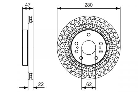 Disc frana fata BOSCH 0986479c40 [2]